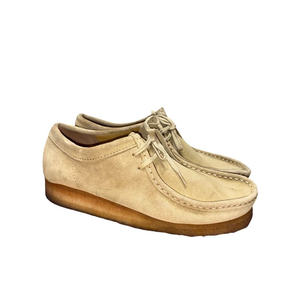 CLARKS Wallabees Beige Tan Moc Toe Chukka Boots Size: US 9.5 Men's